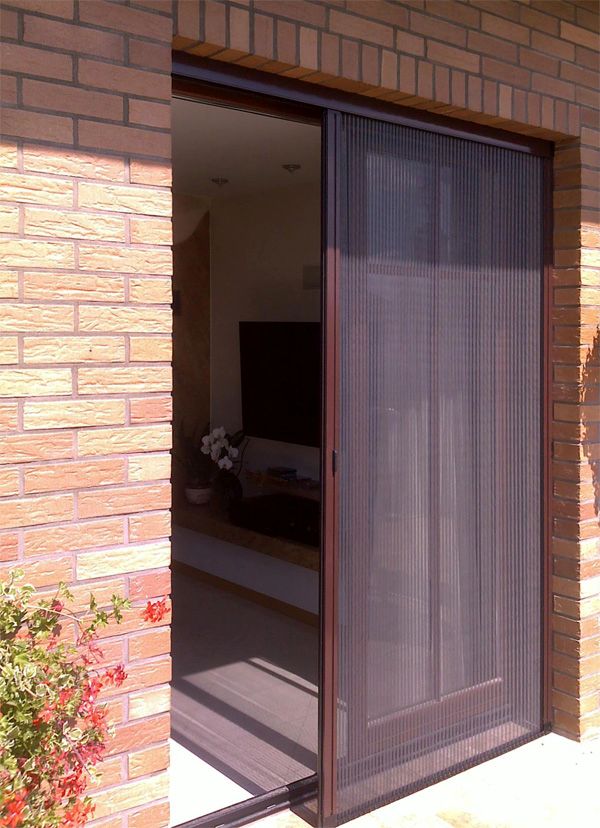 moskitiera plisowana drzwiowa, siatka szara