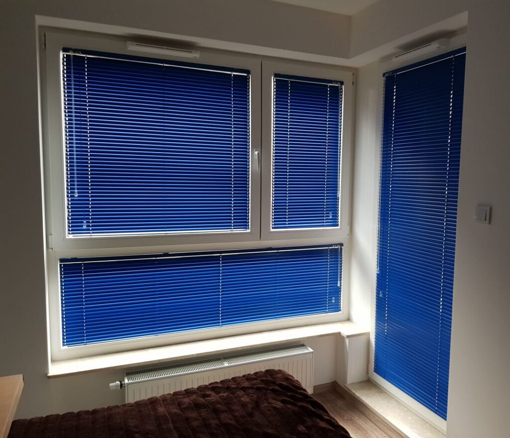 żaluzje aluminiowe 25mm,, kolor niebieski